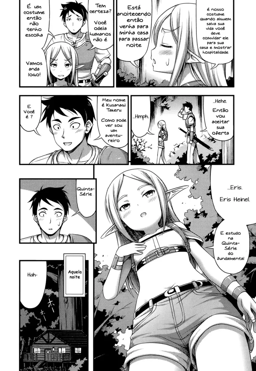 Isto é o que aconteceu quando ajudei Elfa Loli em outro mundo