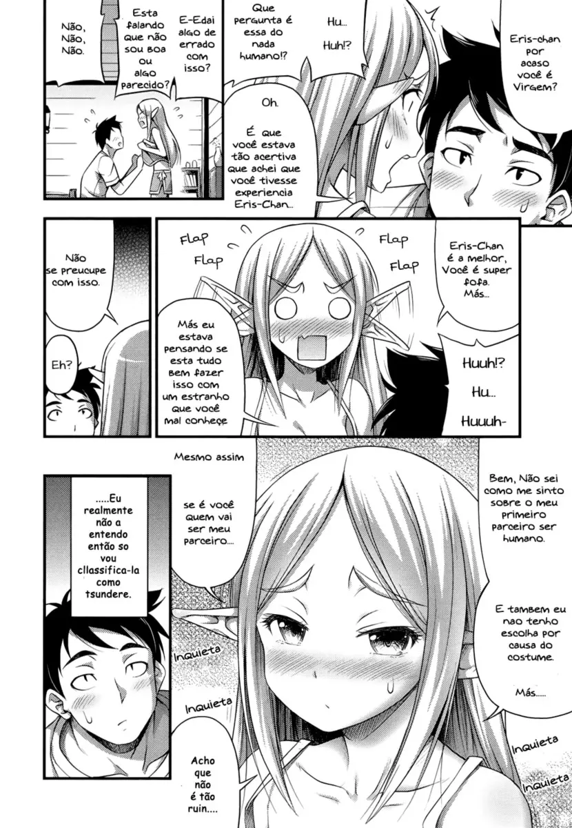 Isto é o que aconteceu quando ajudei Elfa Loli em outro mundo