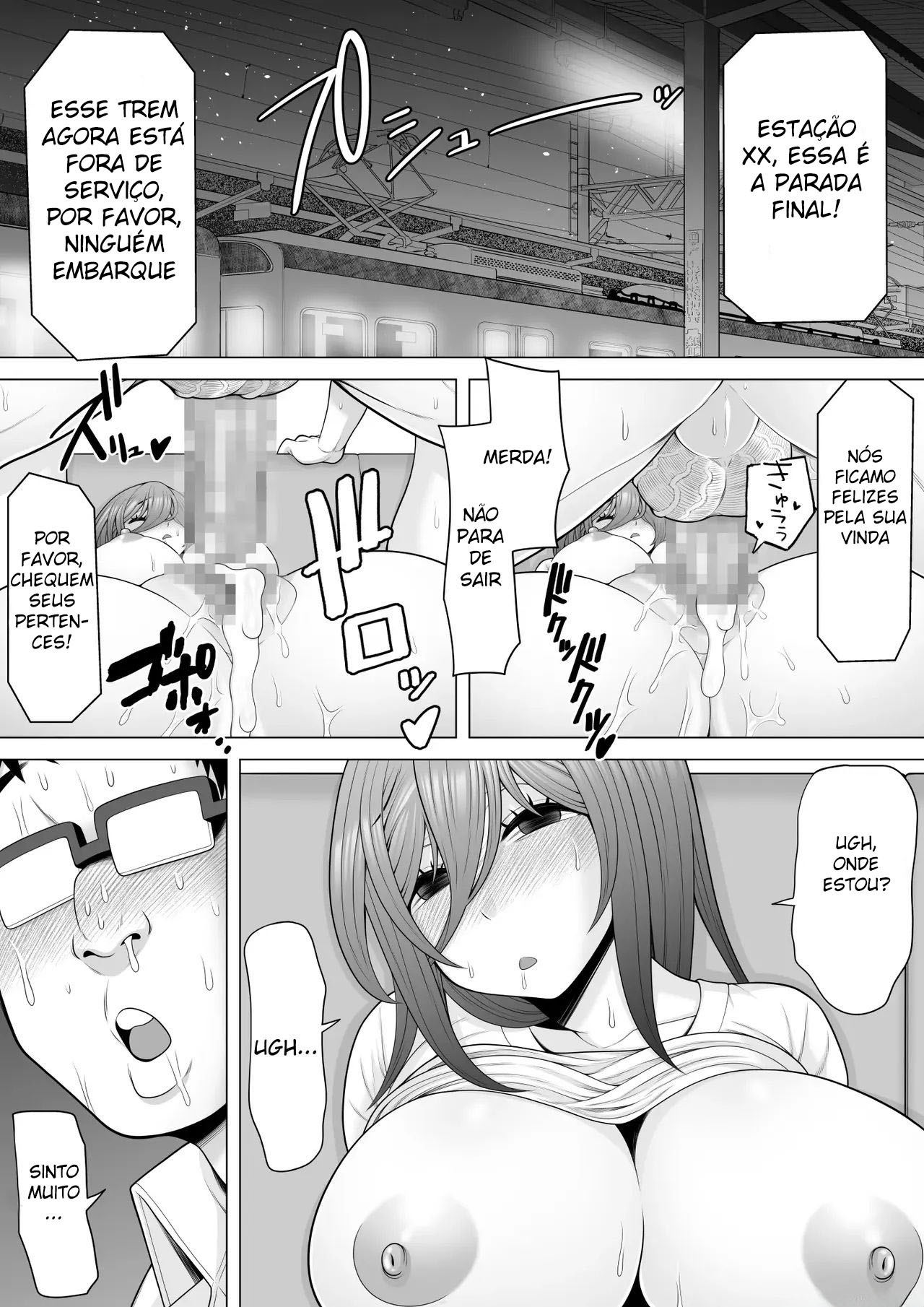 Quando Entrei No Último Trem, Encontrei Uma Mulher Bêbada, Então a Fodi Enquanto Ela Dormia.