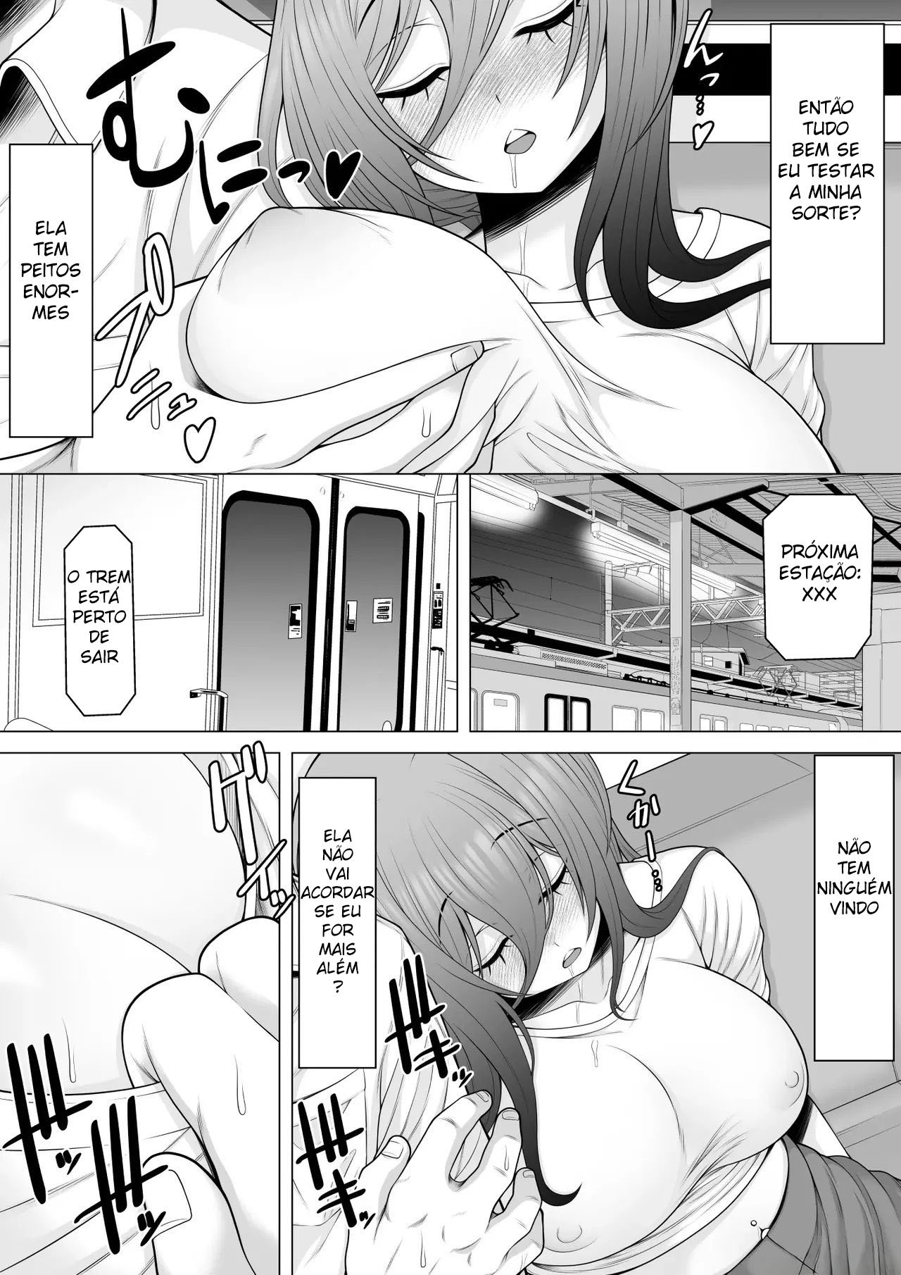 Quando Entrei No Último Trem, Encontrei Uma Mulher Bêbada, Então a Fodi Enquanto Ela Dormia.